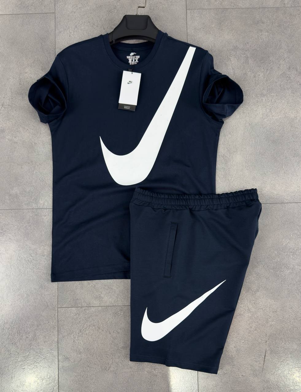 Limitless Swoosh Series T-Shirt & Şort Takımı - Deep Navy/Ice White