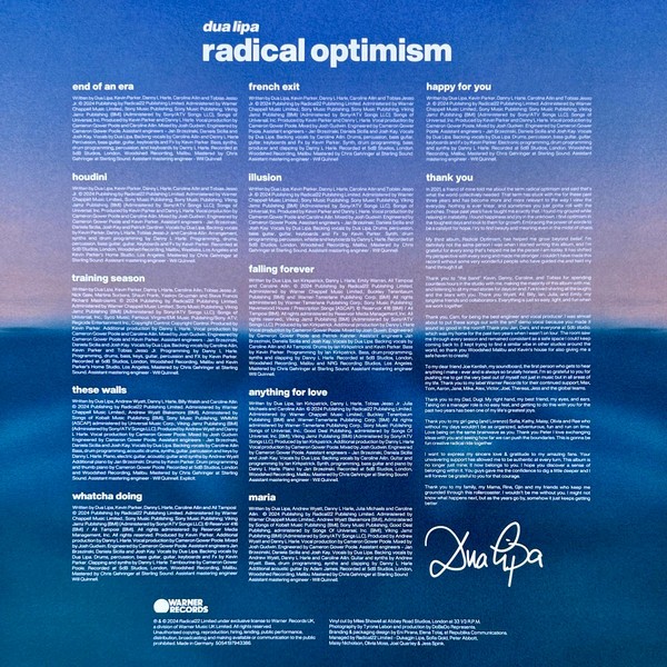 Dua Lipa Radical Optimism (Mavi Plak)