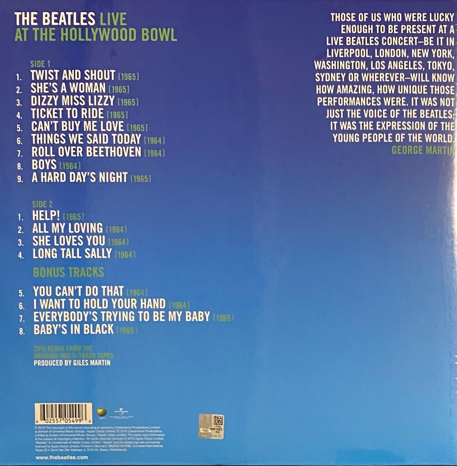 The Beatles – Live At The Hollywood Bowl (Plak)