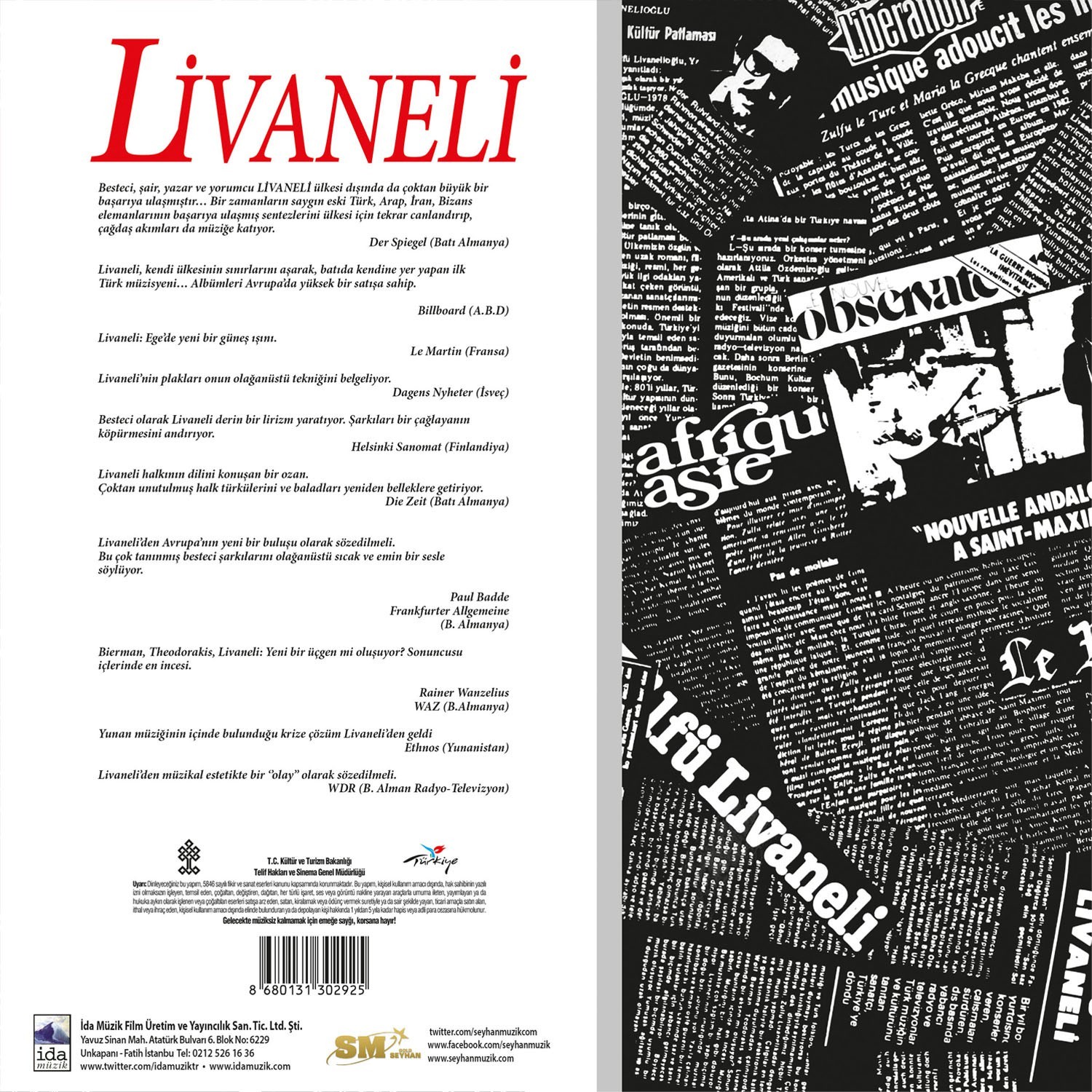  Zülfü Livaneli Ada (Plak)