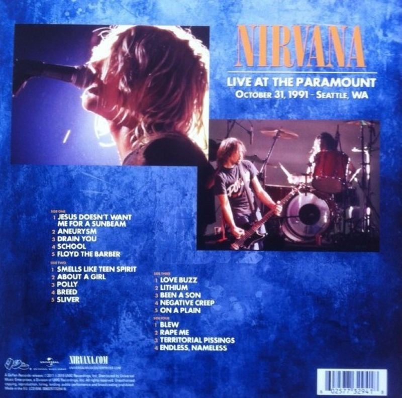 Nirvana Live at the Paramount (2 Plak)