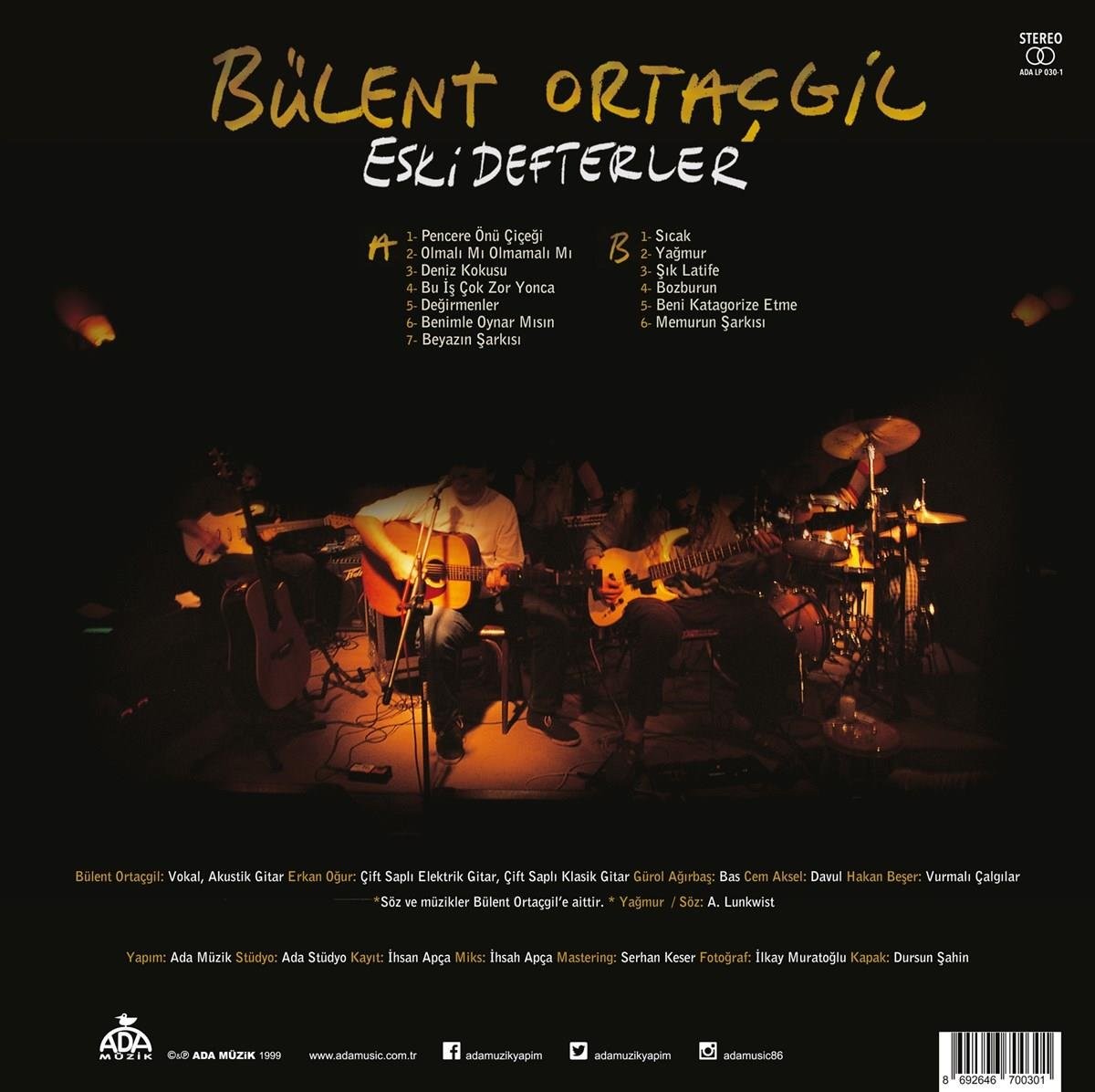 Bülent Ortaçgil Eski Defterler Plak