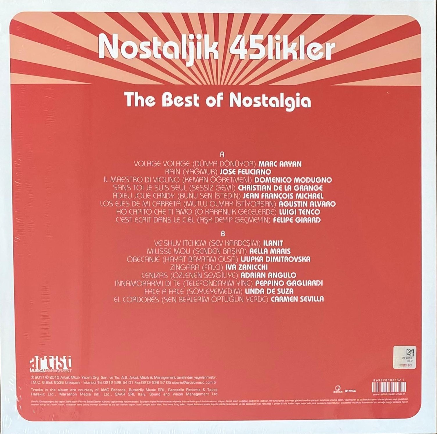 Nostaljik 45'likler-The Best of Nostalgia (Plak) 