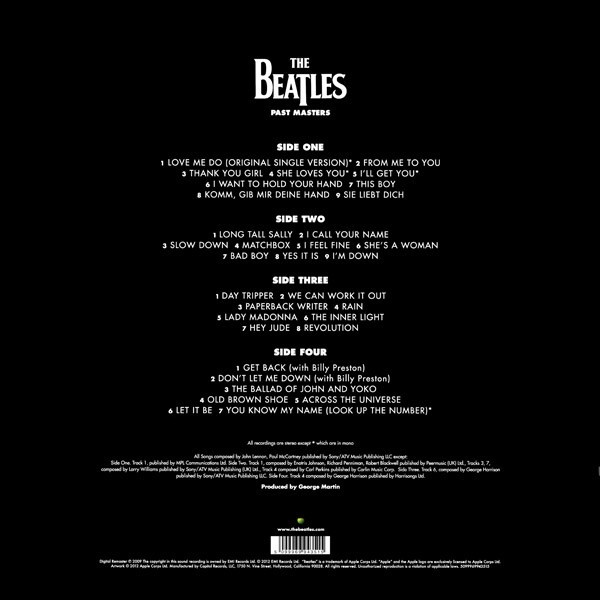 The Beatles Past Masters (2 Plak)
