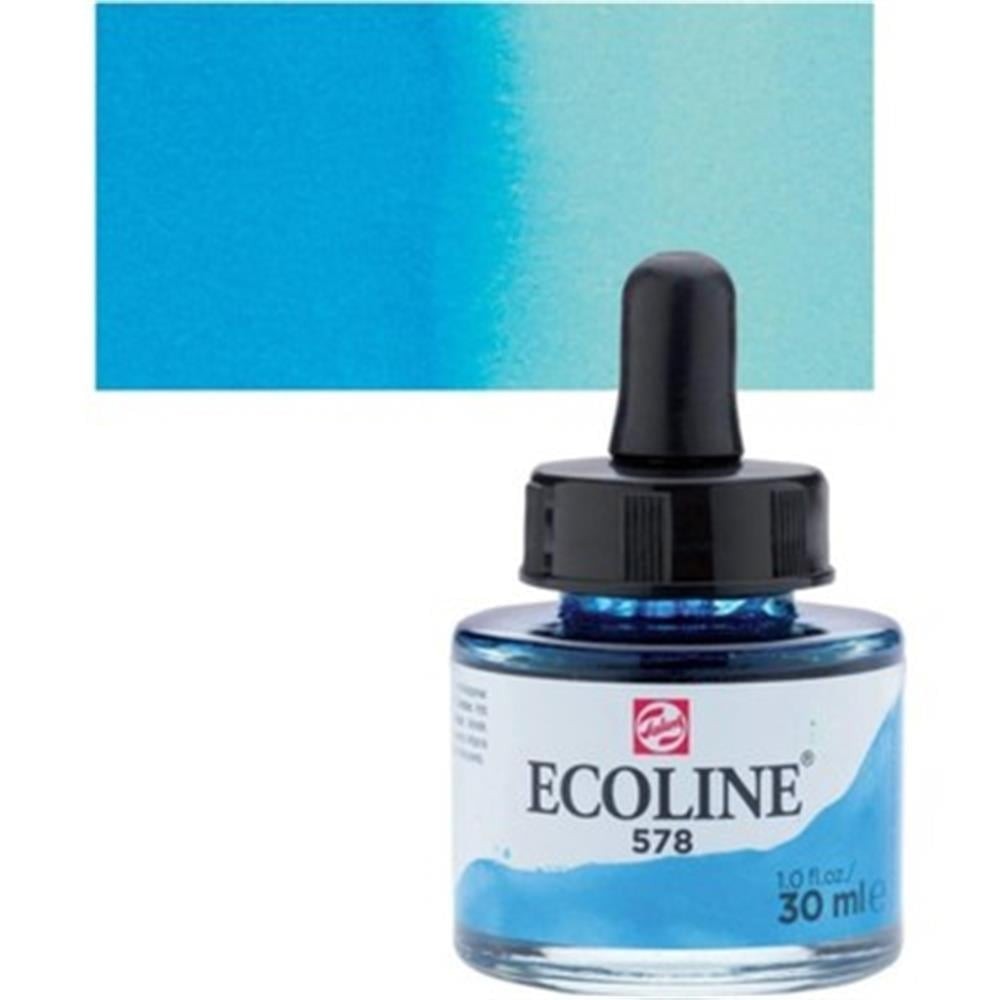 Talens Ecoline Sıvı Sulu Boya 30 ml 578 Sky Blue Cyan