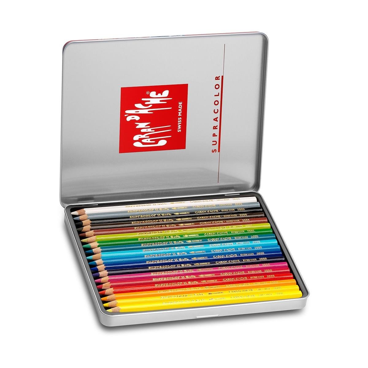 Caran d'Ache Supra Color Soft Aquarelle Sulu Boya Kalem Seti 18 Renk