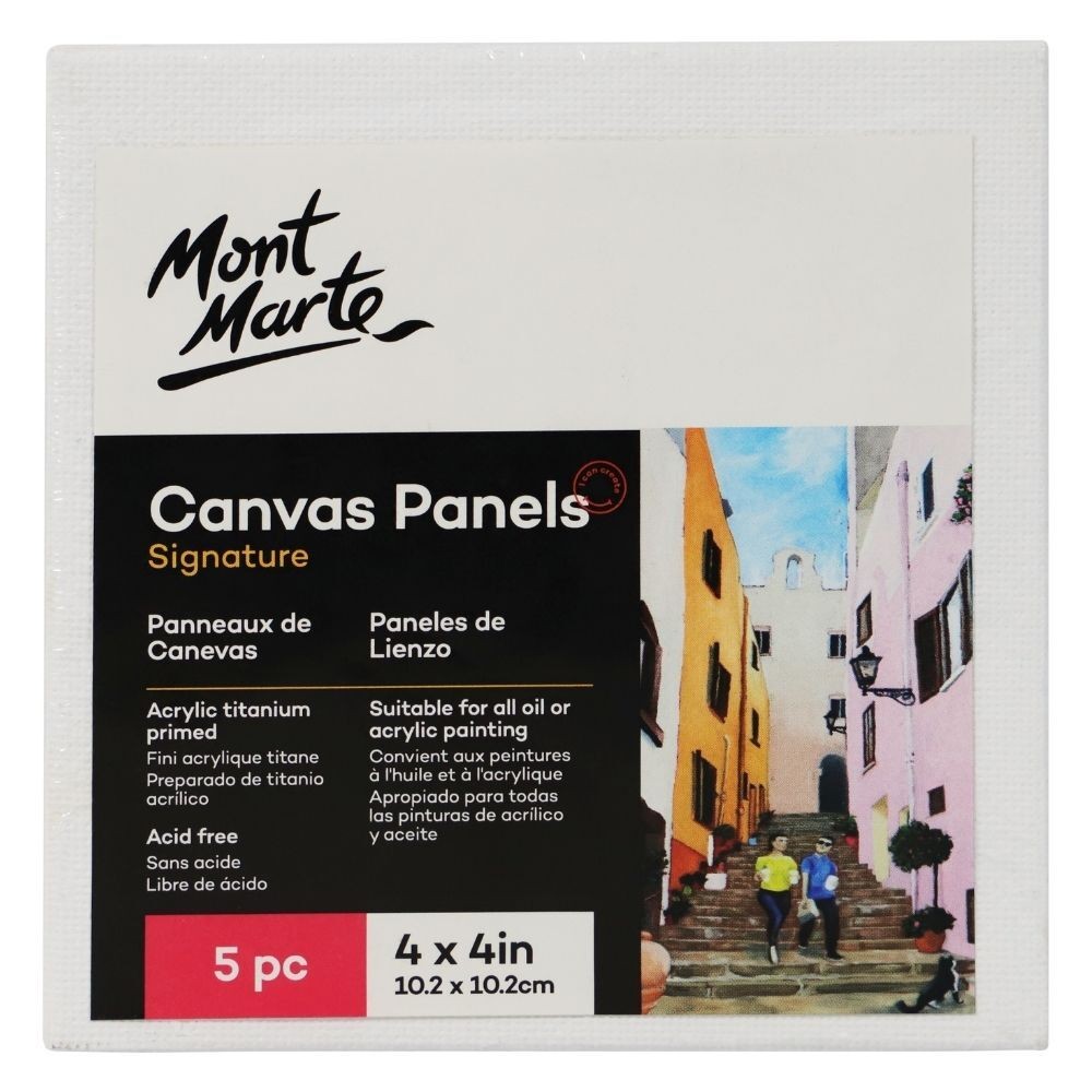 Mont Marte Pres Tuval 10.2x10.2 cm 5'li Paket