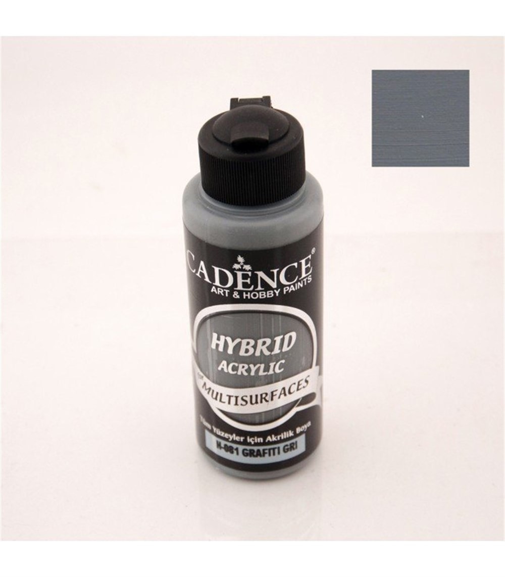 Cadence Akrilik Boya 120ml H-081 Grafıtı Gri