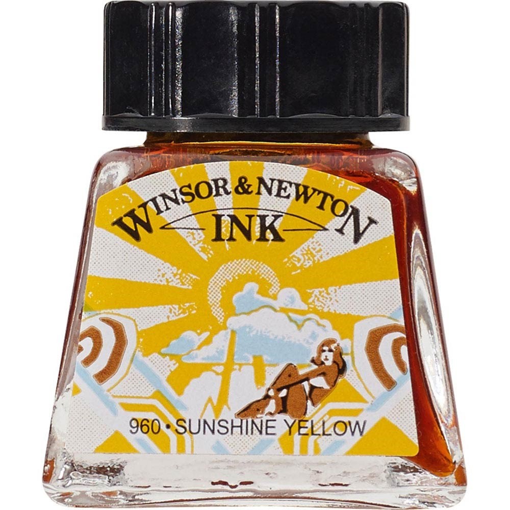 Winsor & Newton Çizim Mürekkebi 14ml Sunshine Yellow