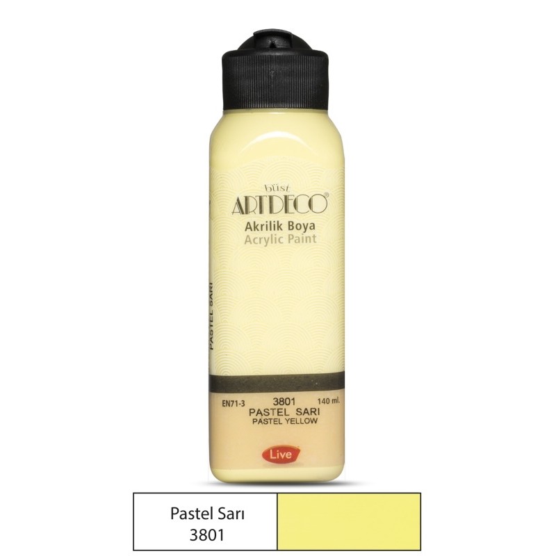 Artdeco Akrilik Boya 140 ml 3801 Pastel Sarı