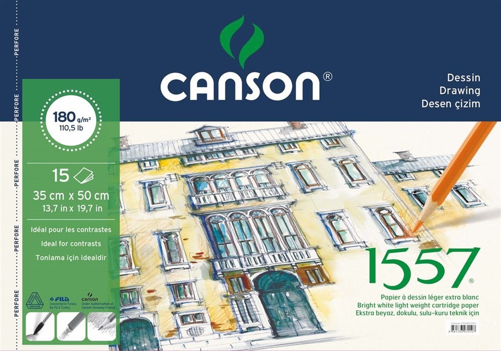 Canson Resim ve Çizim Defteri 180 Gr 35X50 15 Sayfa Resim Defteri