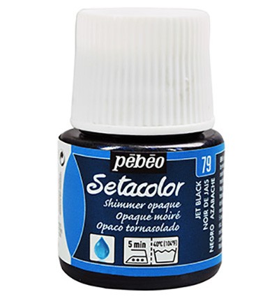 Pebeo Setacolor Opak Kumaş Boyası 45 ml YD Noir De Jais Moire Jet Black