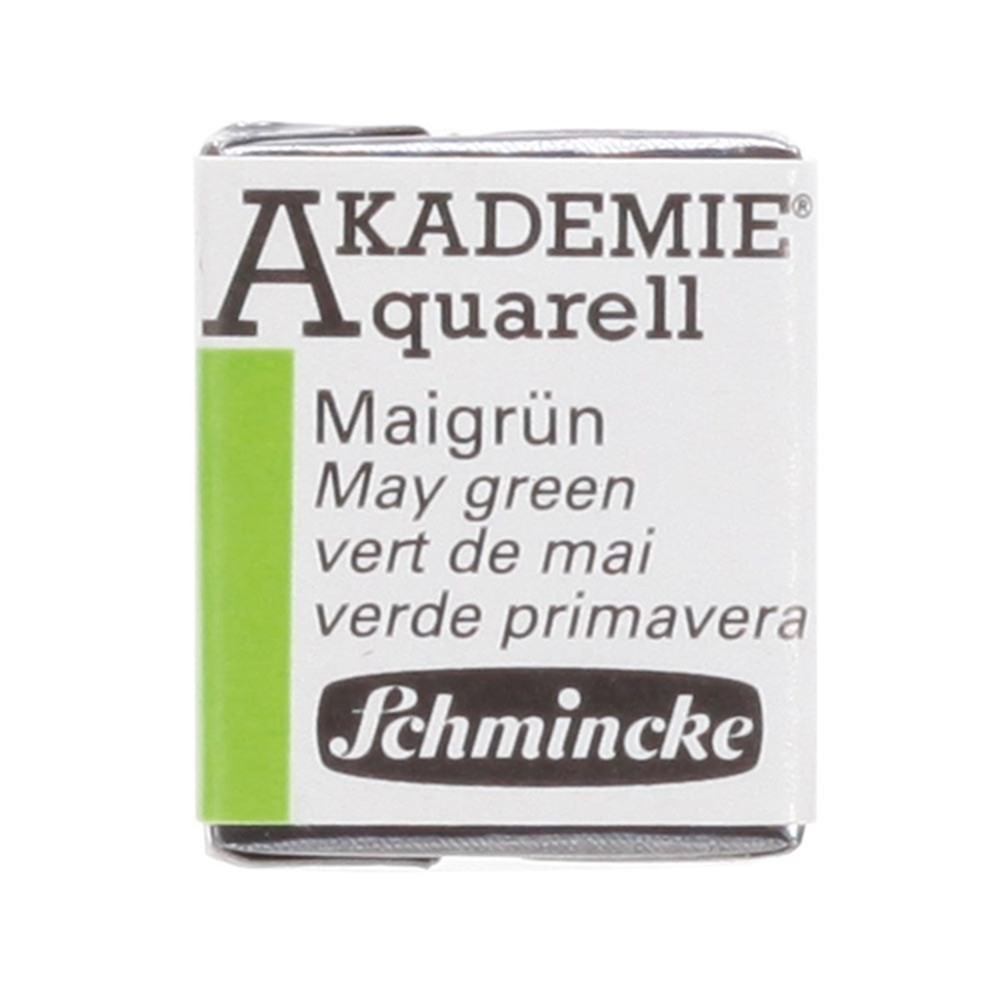 Schmincke Akademie Aquarell Yarım Tablet Sulu Boya 552 May Green