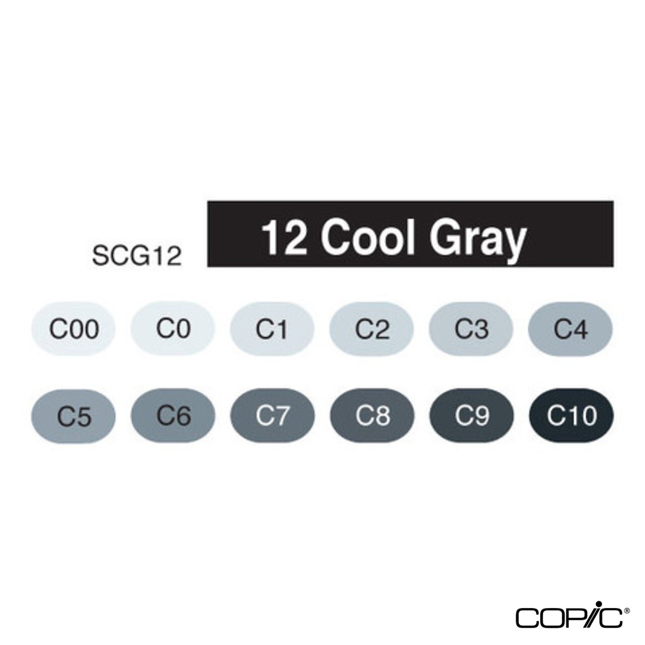 Copic Classic Cool Grey Set 12’li