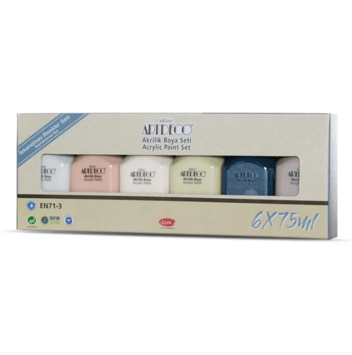 Artdeco Akrilik Boya Seti 6x75 ml İskandinav Renkler