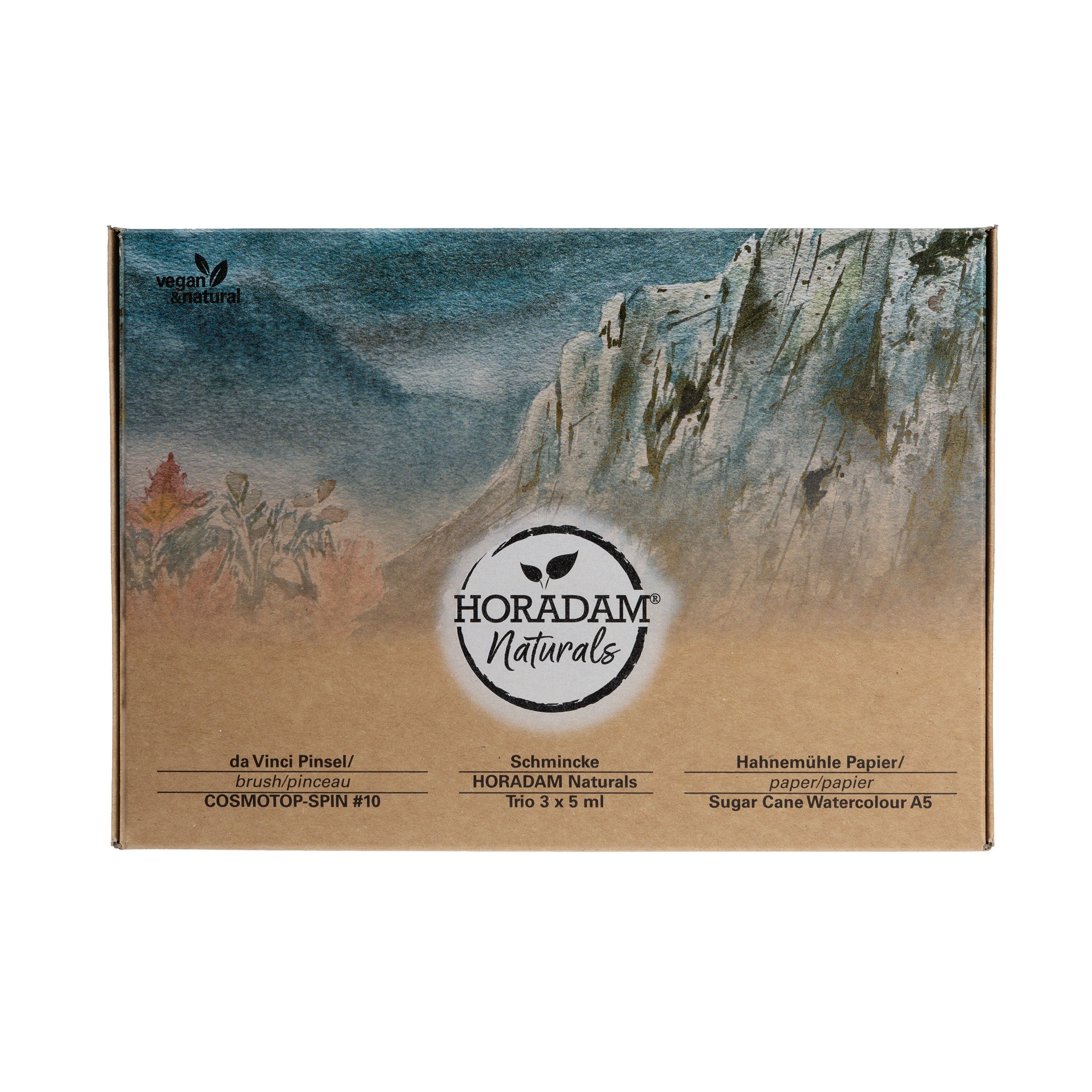 Schmincke Horadam Naturals 3'lü Set Sugarcan Defter ve Da Vinci Fırça