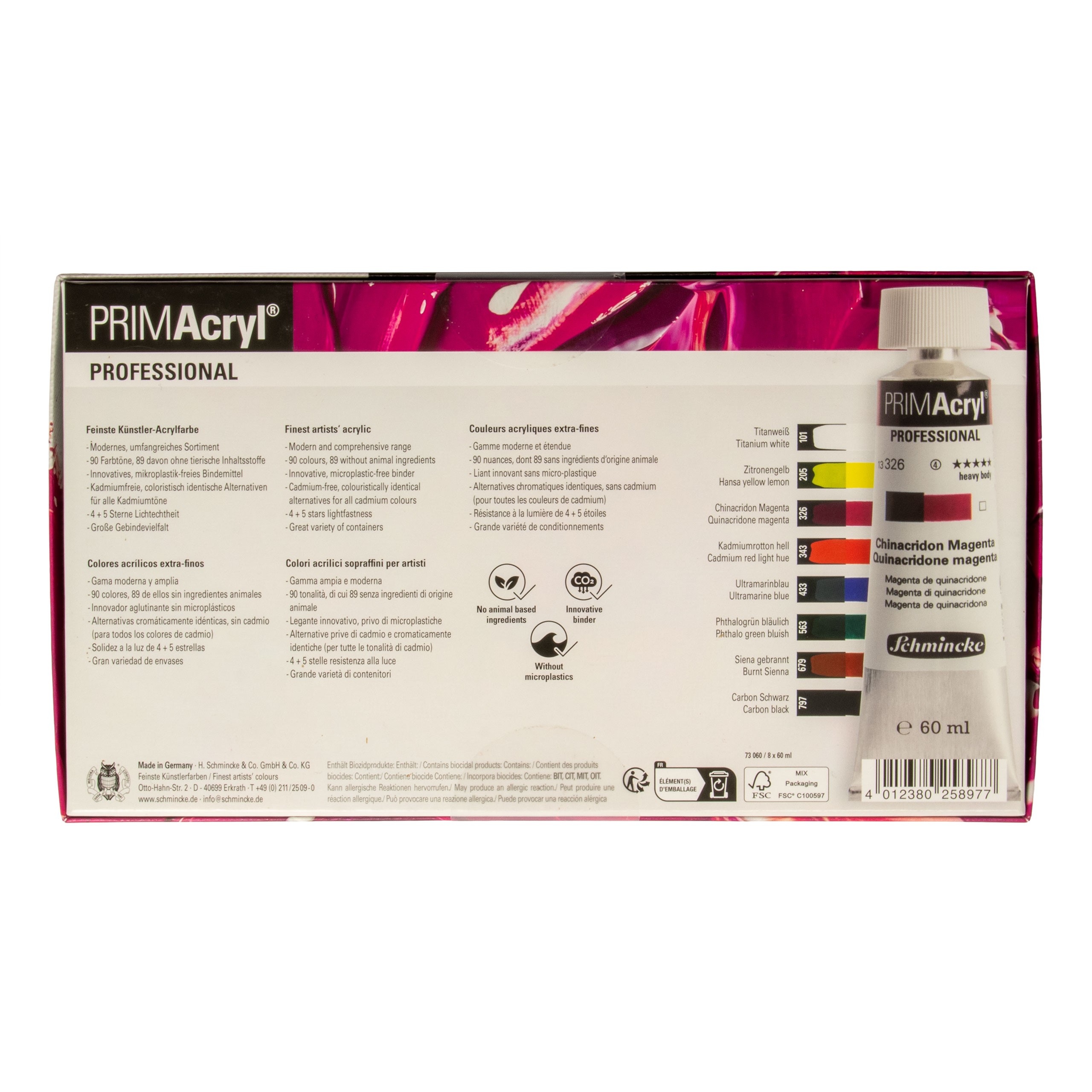 Schmincke Primacryl Artist Akrilik Boya Seti 8x60 ml