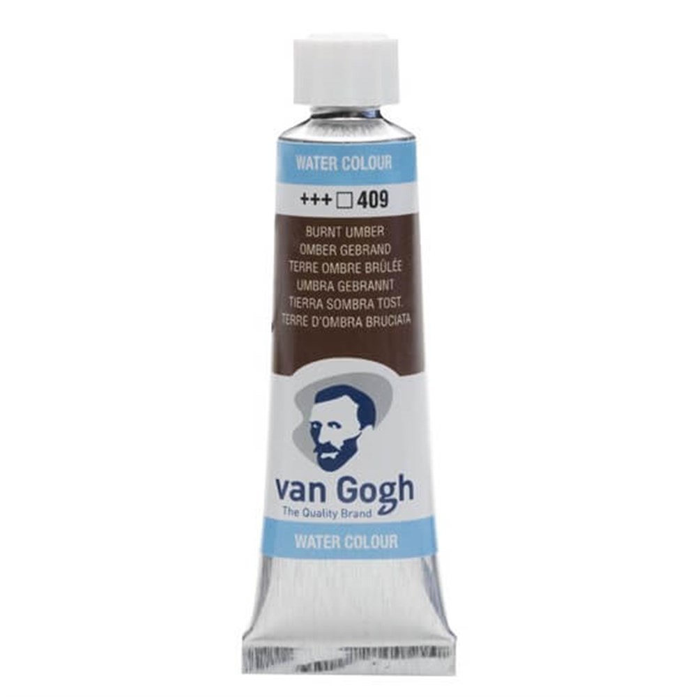 Talens Van Gogh Watercolour Tube 10ml - 409 Burnt Umber