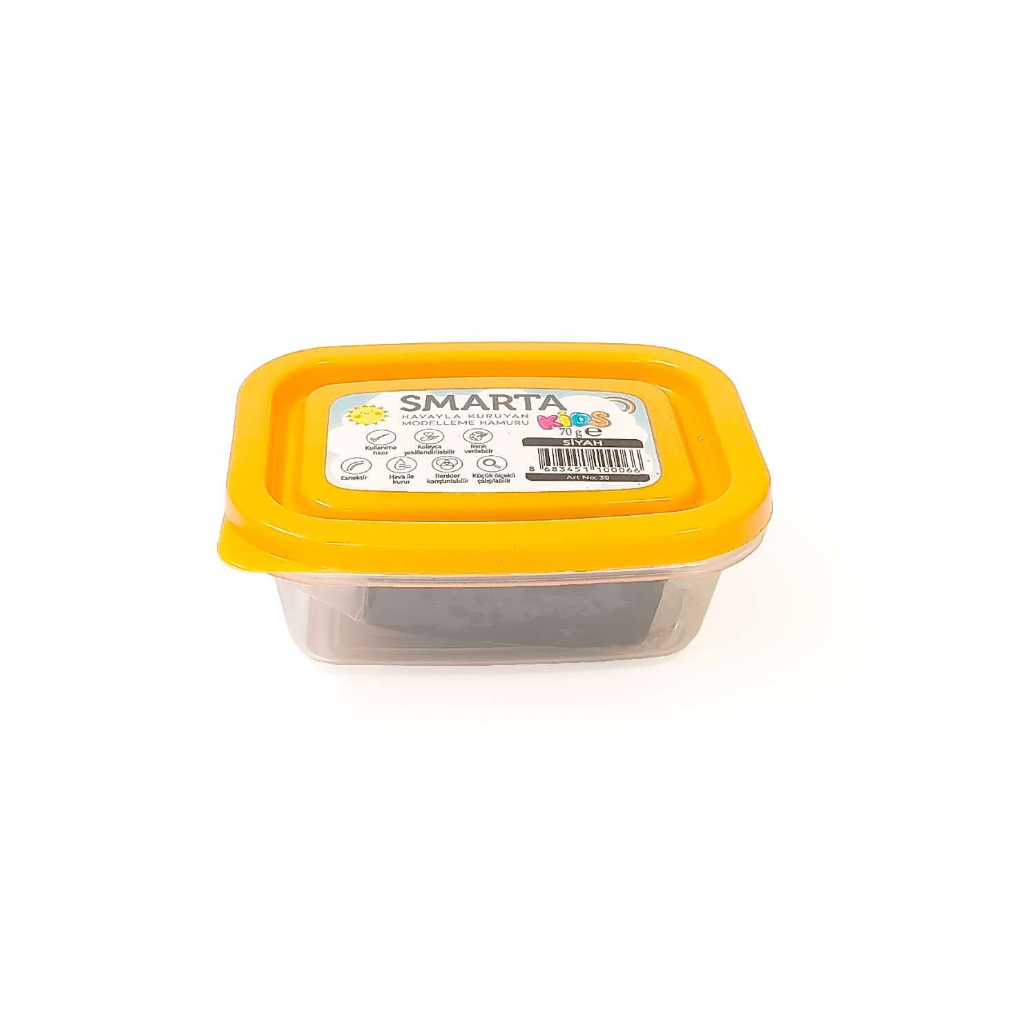 Smarta Kids Havayla Kuruyan Modelleme Hamuru 70gr Siyah 39