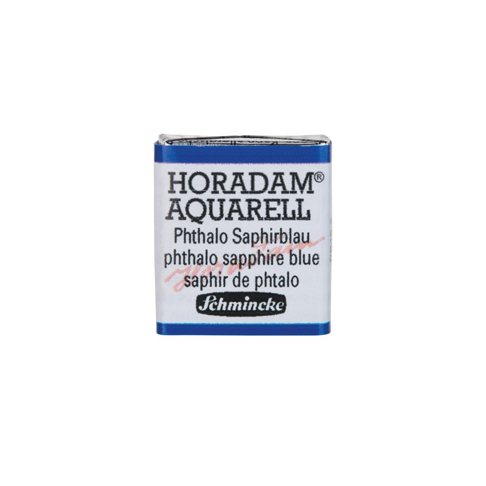 Schmincke Horadam Aquarell Artist Sulu Boya Phthalo Sapphire Blue 1/2 Tab.