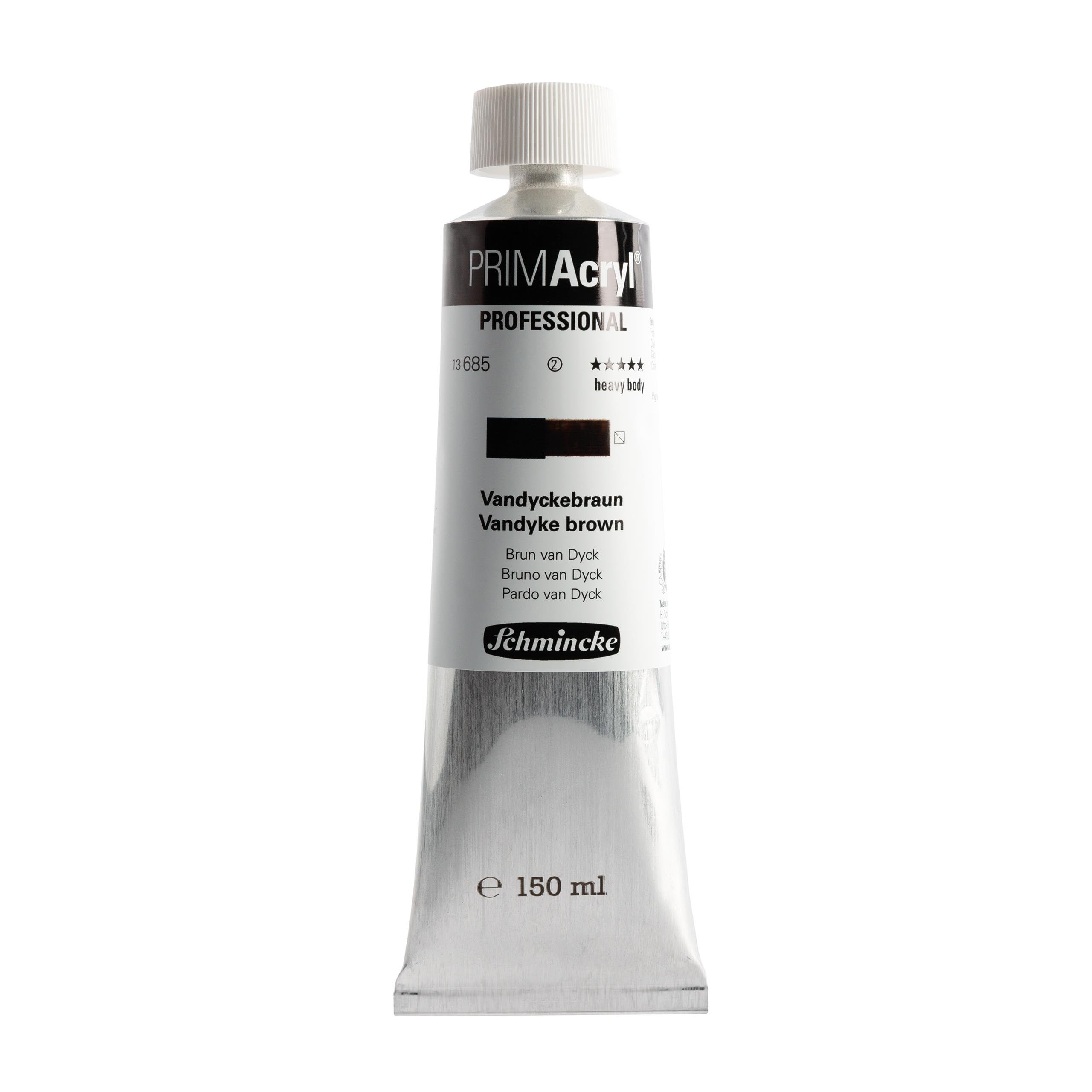Schmincke Primacryl Artist Akrilik Boya 150 ml Seri 2 685 Vandyke Brown