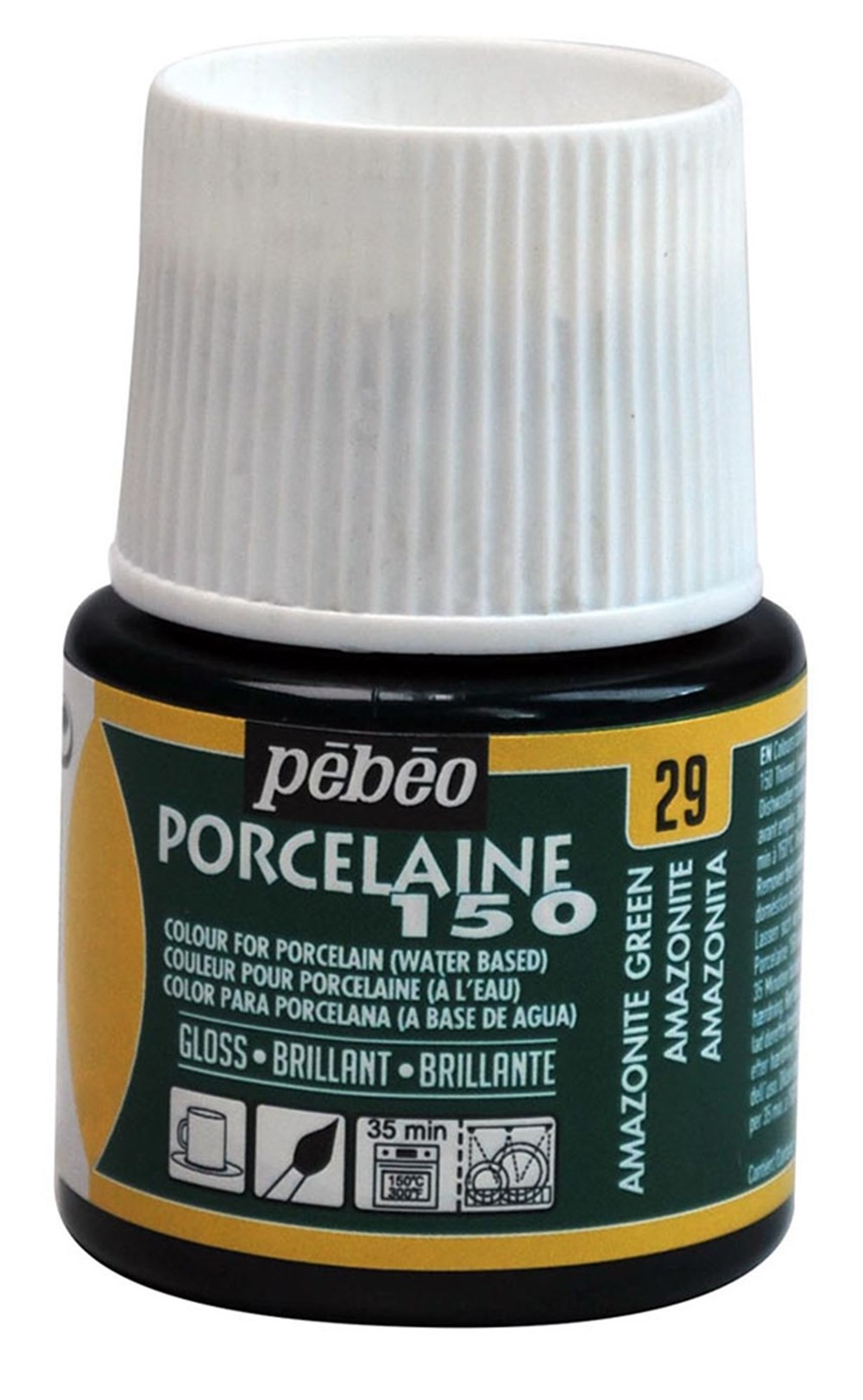 Pebeo Porcelaine 150 Fırınlanabilir Porselen Boyası 45 ml 29 Amozonite Green