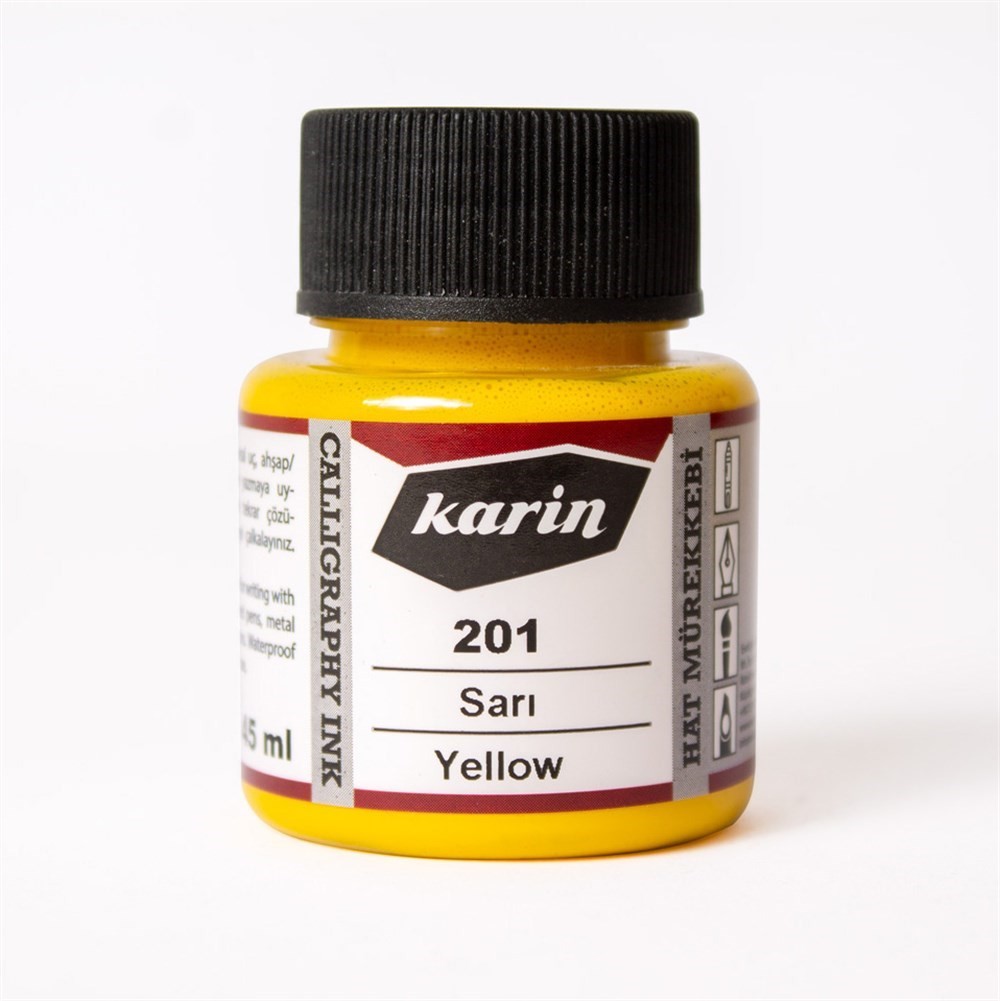 Karin Hat Mürekkebi 201 Sarı 45 ml