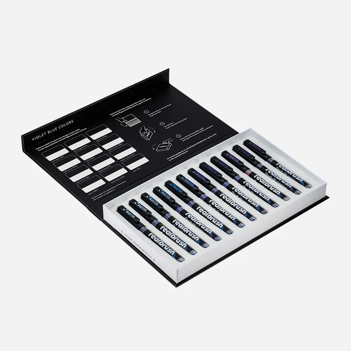 Realbrush Pigment Set 12 Violet-Blue Colors