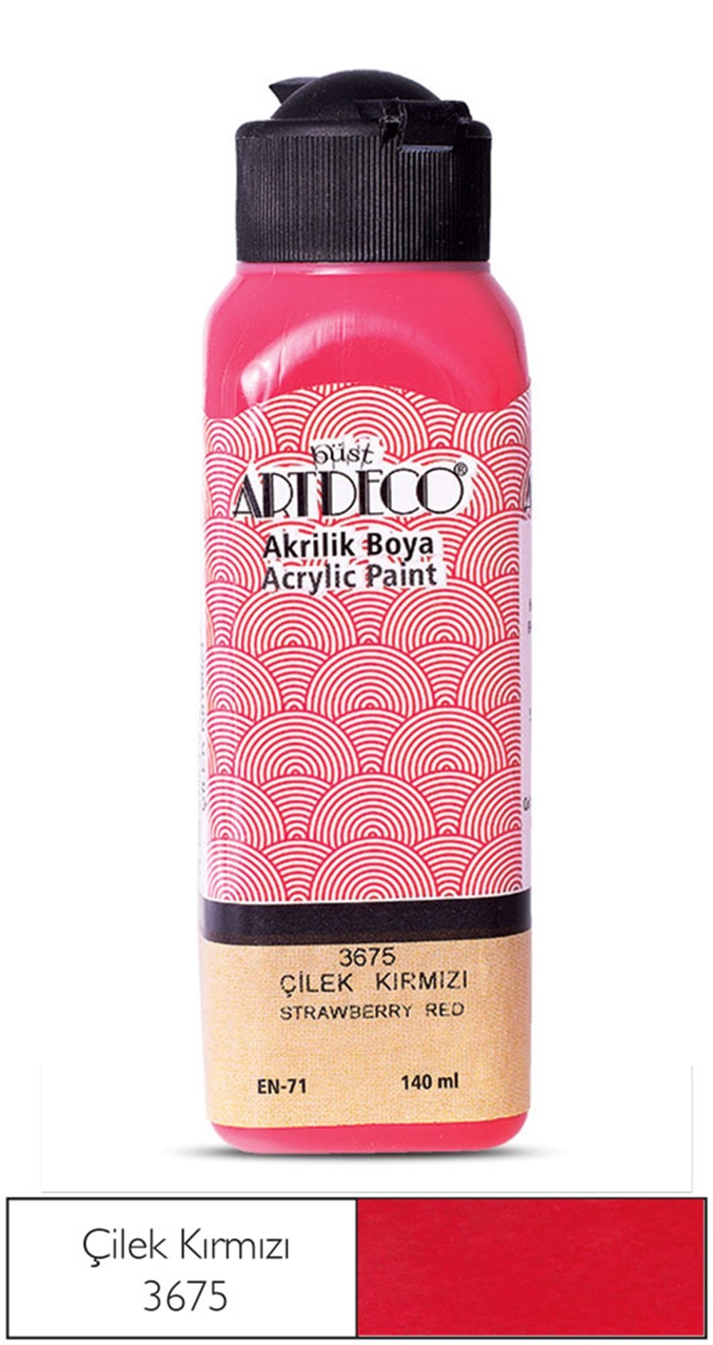 Artdeco Akrilik Boya 140 ml 3675 Çilek Kırmızı