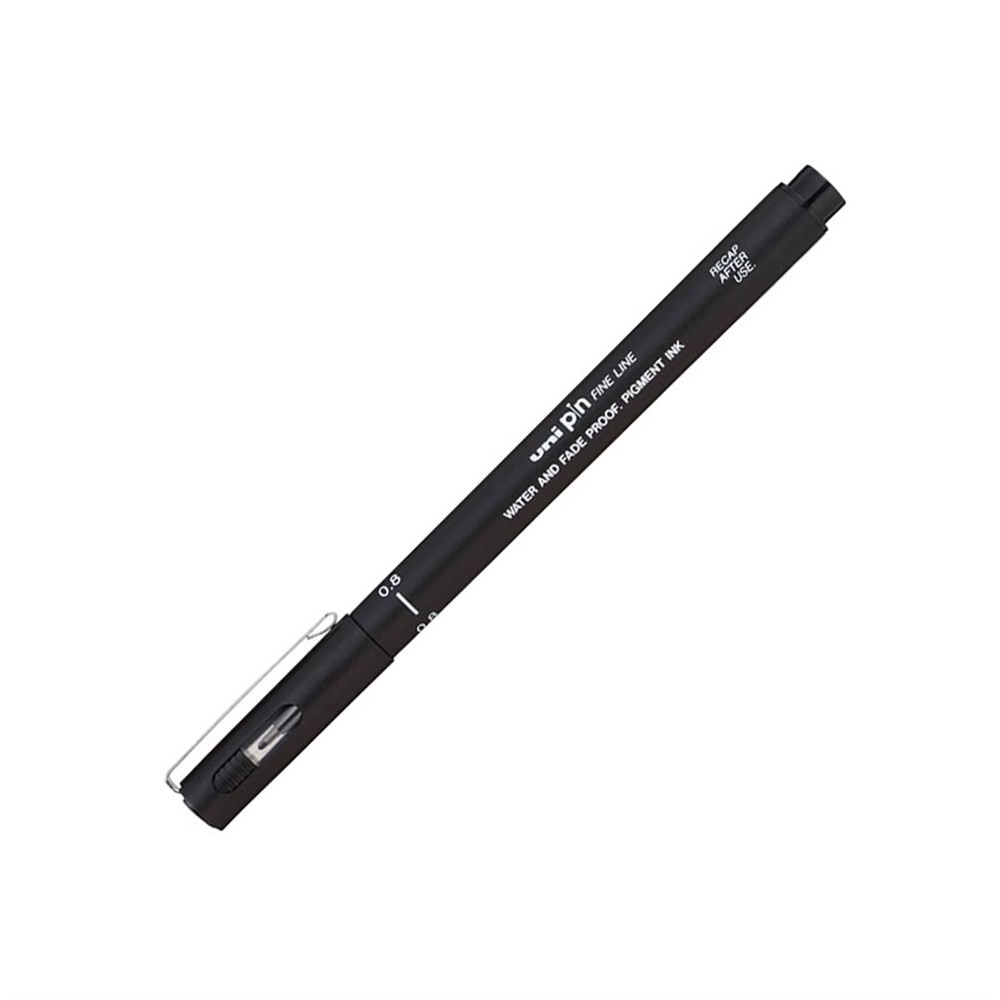 Uni-Ball Pin Fine Line Teknik Çizim Kalemi 0.8 mm Siyah