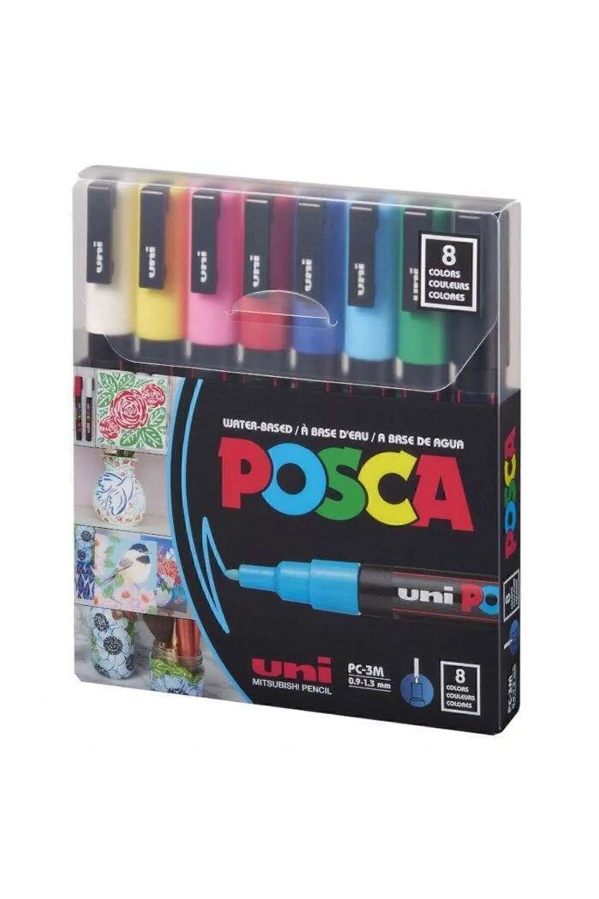Uni Posca PC-3M (0.9-1.3mm) Marker Kalem Seti 16 Renk