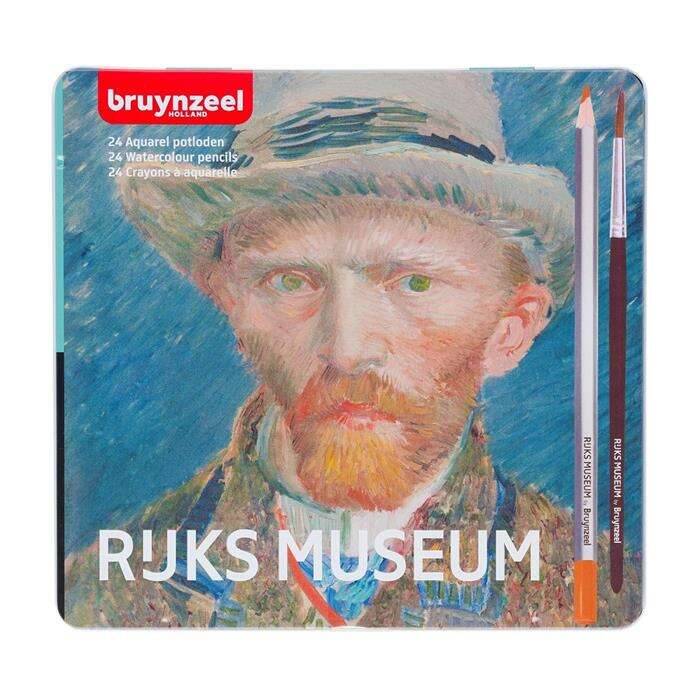 Bruynzeel Ruks Museum Aquarell Sulu Boya Kalem Seti 24'lü Metal Kutu