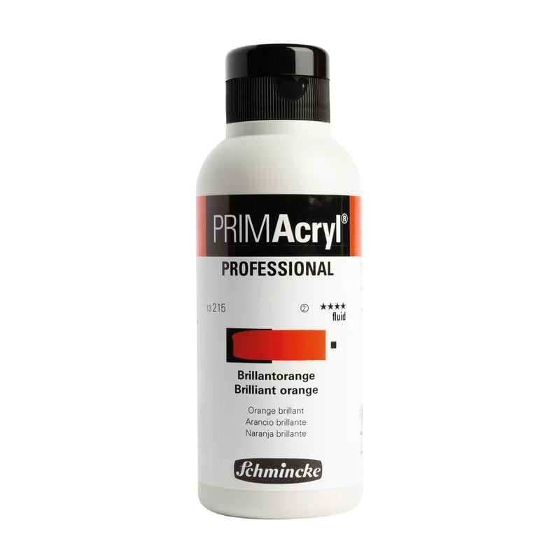 Schmincke Primacryl Artist Akrilik Boya 250 ml Seri 2 215 Brilliant Orange Fluid