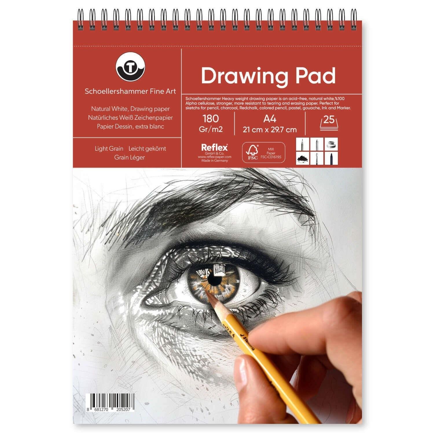 Schoellershammer Heavy Weight Drawing Pad Çizim Defteri 180 gr A4 20 Yaprak