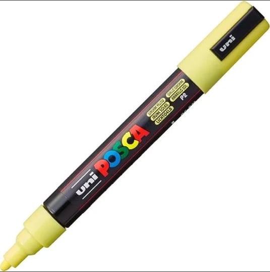 Uni Posca Pc-5M Boyama Markörü 1.8-2.5 mm Güneş Sarısı