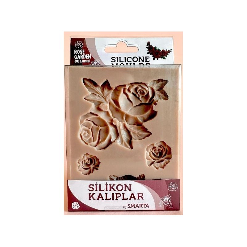 Smarta Silikon Kalıp 10x13cm Mobilya Süsleme Gül Bahçesi SK1013068
