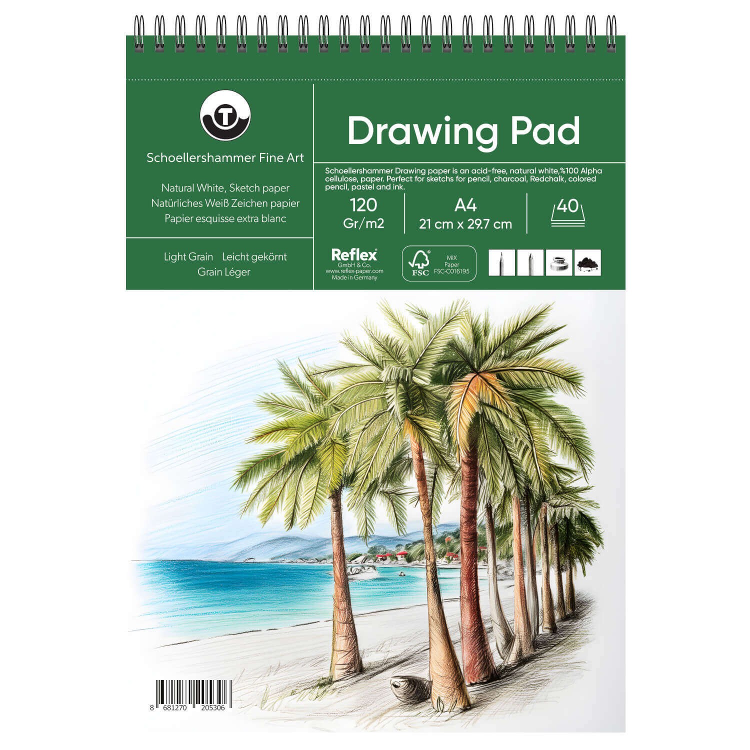 Schoellershammer Drawing Pad Çizim Defteri 120 gr A4 40 Yaprak