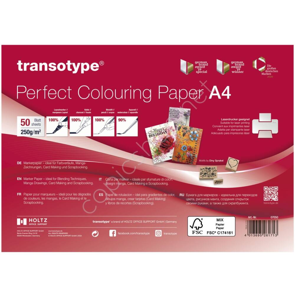 Transotype Marker Kağıdı A4 250 g 50 Yaprak