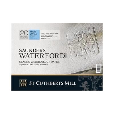 Saunders Waterford Suluboya Blok HP High White 23x31 cm 300gr 20 sf