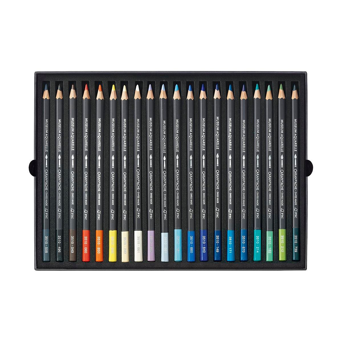 Caran d'Ache Museum Aquarell Marine Assortment Sulu Boya Kalem Seti 20 Renk