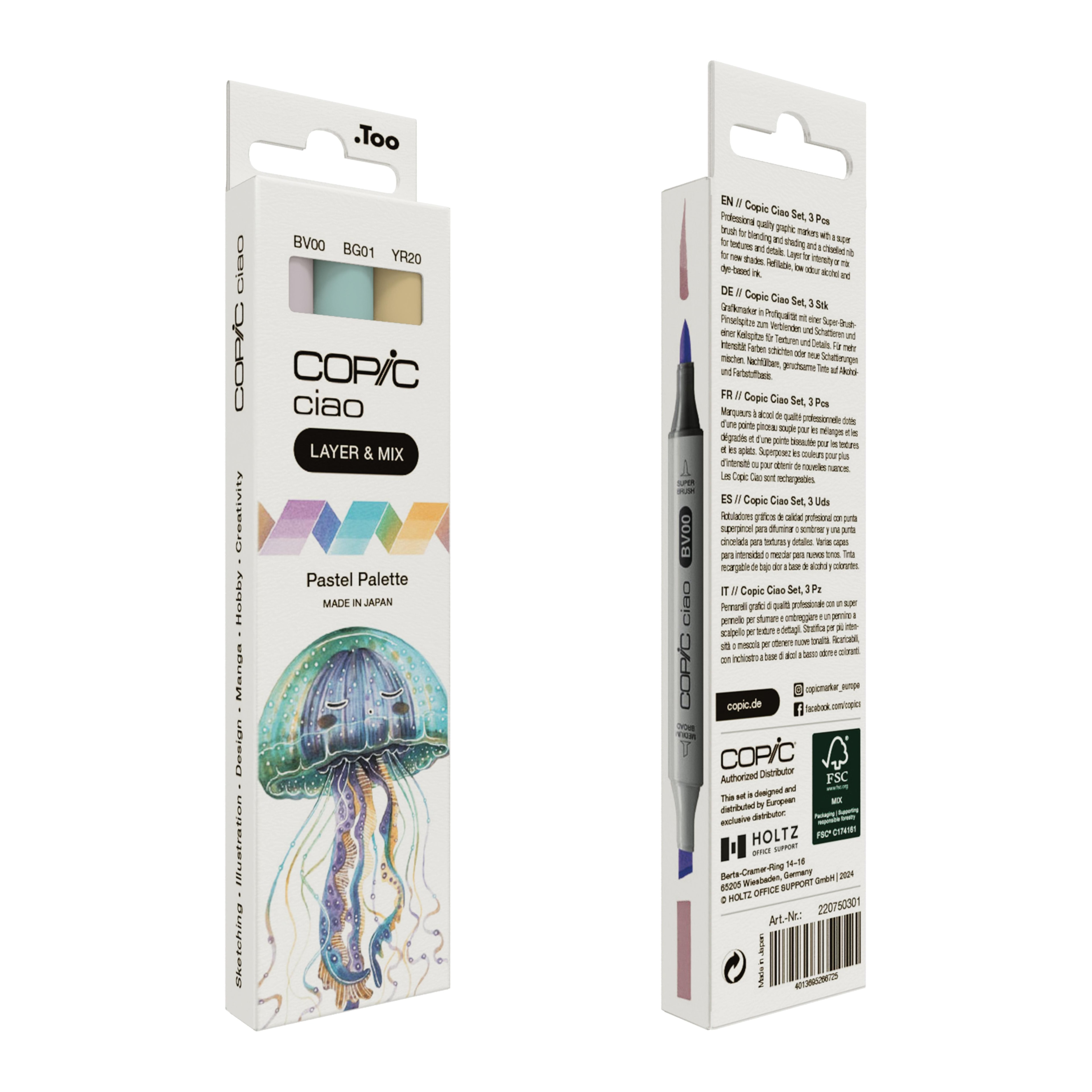 Copic Ciao 3'lü Layer Mix Set Pastel Palette