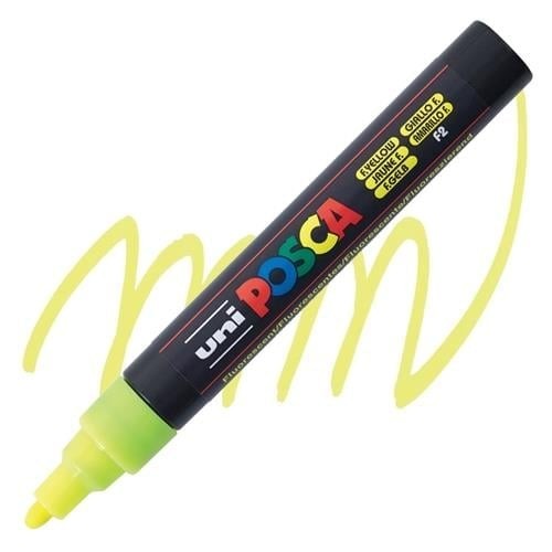 Uni Posca Pc-5M Boyama Markörü 1.8-2.5 mm Florasan Sarı