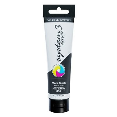 Daler Rowney System 3 Original Akrilik Boya 150 ml Mars Black