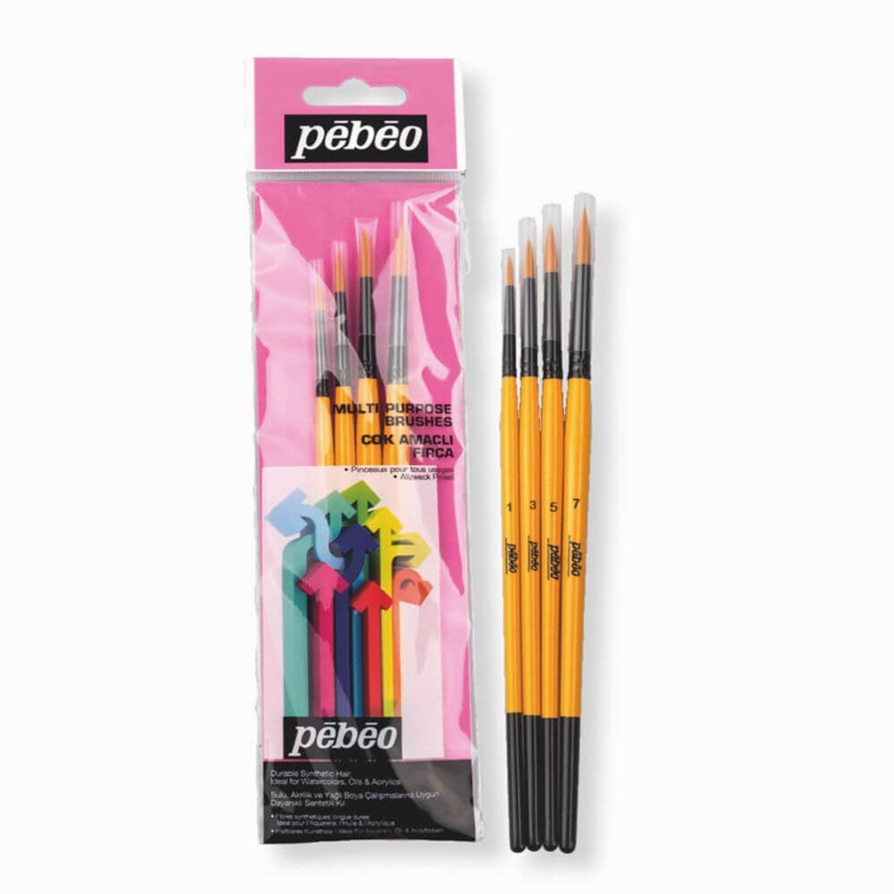 Pebeo Set-1  Suluboya Fırça Seti 4'Lü