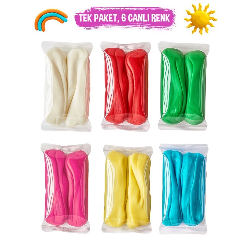 Smarta Momcly Oyun Hamuru 100gr x 6'lı Set