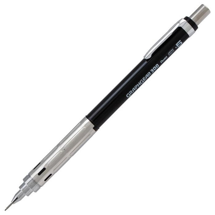 Pentel Graphgear 300 Versatil Teknik Çizim ve Yazı Kalemi 0.5 mm Siyah