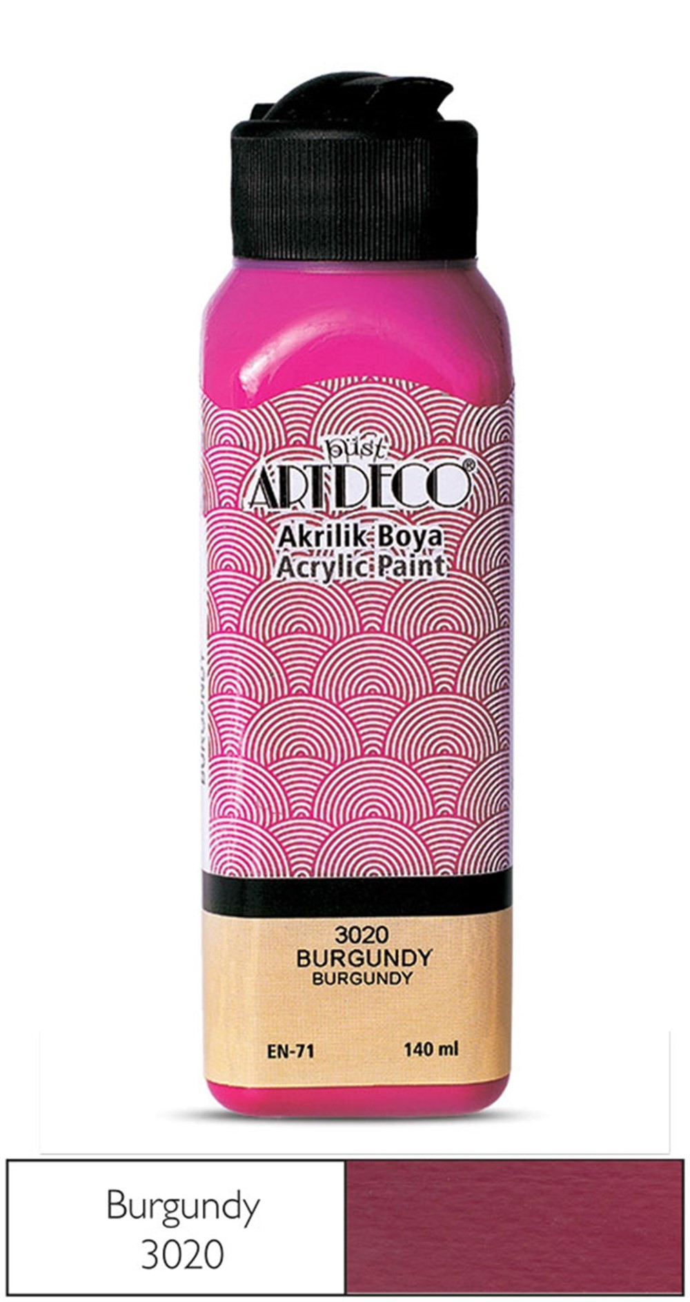 Artdeco Akrilik Boya 140 ml 3020 Burgundy