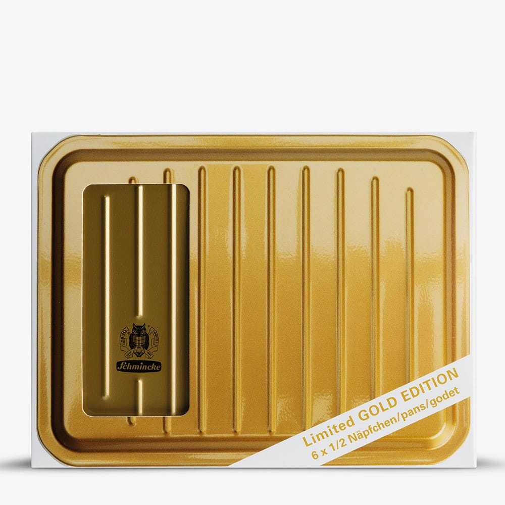 Schmincke Horadam Aquarell Özel Altın Renk Kutulu Yaldız Renkler 6 x Yarım Tablet