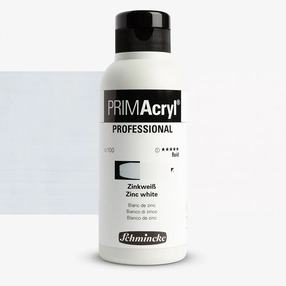 Schmincke Primacryl Artist Akrilik Boya 250 ml Seri 1 100 Zinc White Fluid