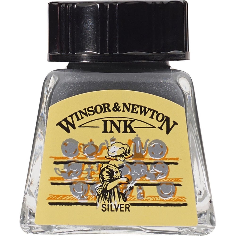 Winsor & Newton Çizim Mürekkebi 14ml Silver